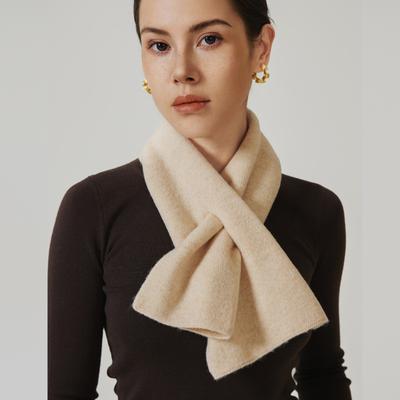 100% Gestrickter Einfarbiger Wollschal Premium Damenmode Schal Einfacher Winter Mädchenschal
