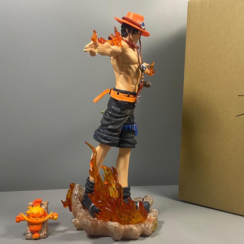 28cm Anime One Piece Ace Figure Portgas D Ace Action Figurine Pvc Statue Collectible Model Toys For Childern Christmas Gifts