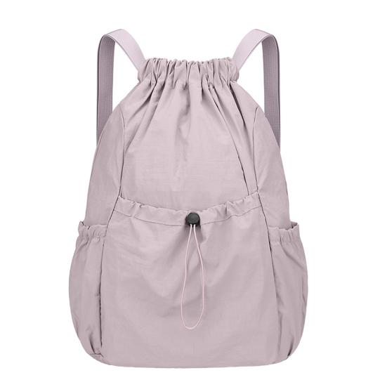 

Drawstring Gym Backpack Foldable Sports Bag with Adjustable Shoulder Straps Waterproof Swimming світло-фіолетового кольору