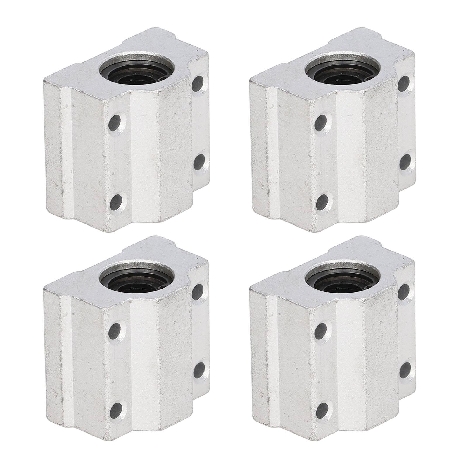 

4 ШТ. SCS8UU Лінійний кульковий підшипник Слайд-блок Алюмінієвий сплав Слайд-блок для верстата з ЧПК 8 мм отвір