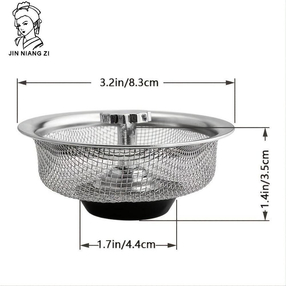 1 szt. Sitko do zlewu z korkiem Ulepsz swój zlew kuchenny dzięki filtrowi do wody ze stali nierdzewnej