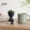 Indoor Plant Pot Ornament 3D Printed Sitting Human Figure Succulents Planter, 2-in-1 Desktop & Decor Ornament, Matte Finish Office Desk Planter