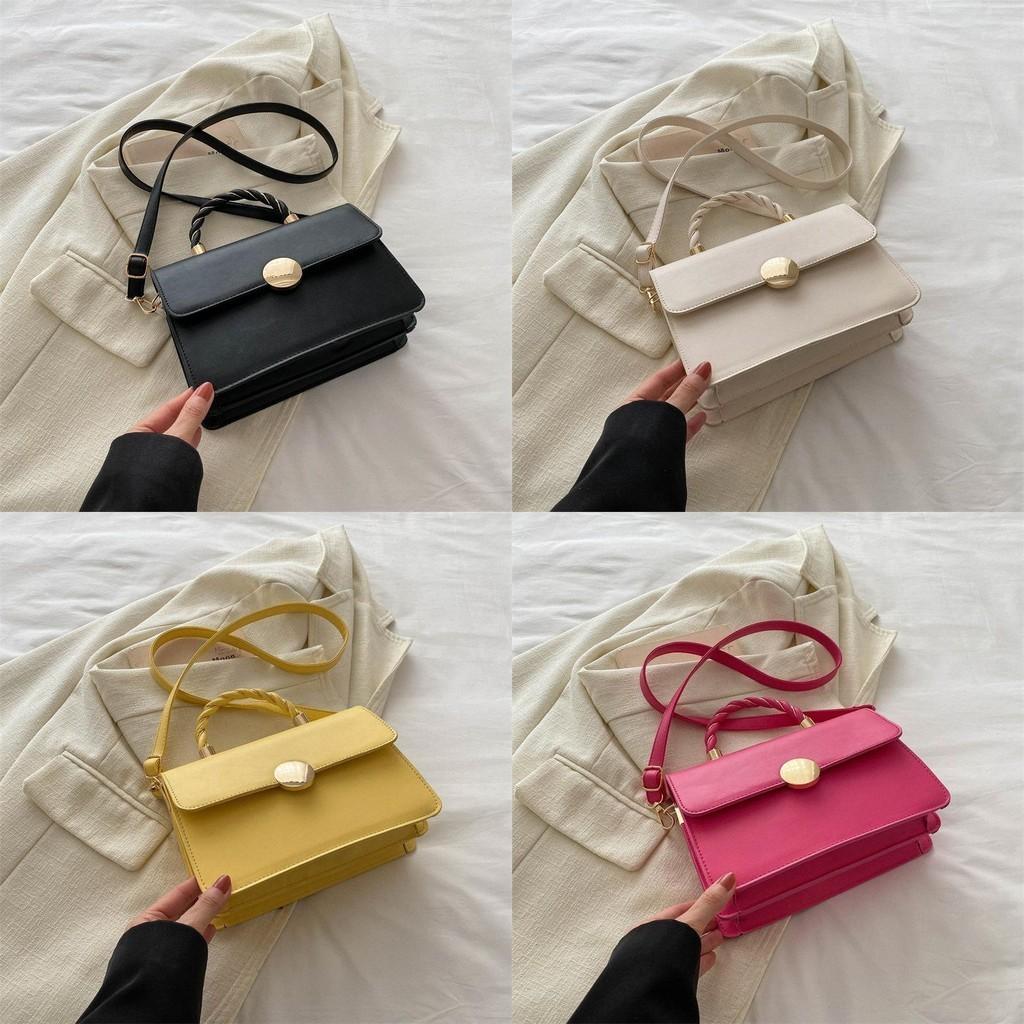 2024 Trendy Street Style Pu Leather Shoulder Bag Fashionable Square Flap Bag
