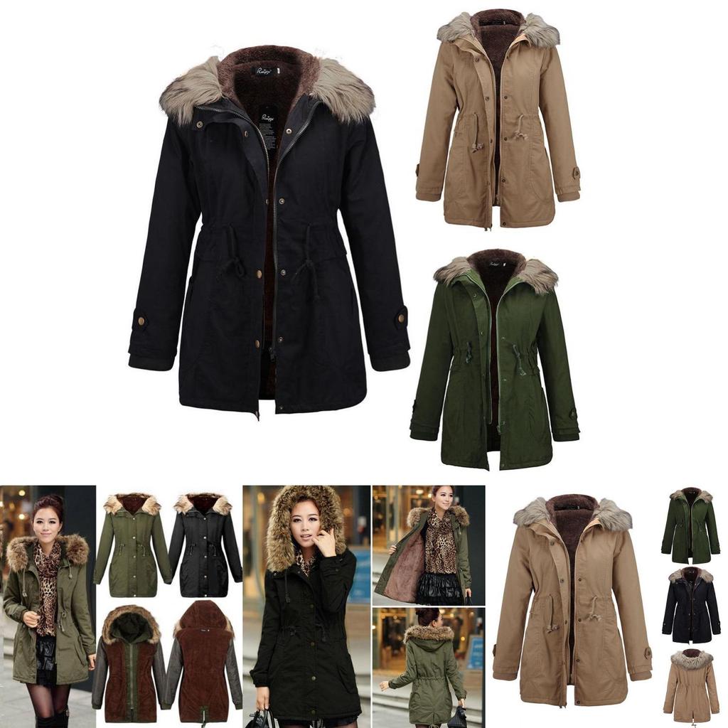 Women's Cotton Padded Winter Down Coat Jacket Thicken And Warm Long Parka For Cold Weather