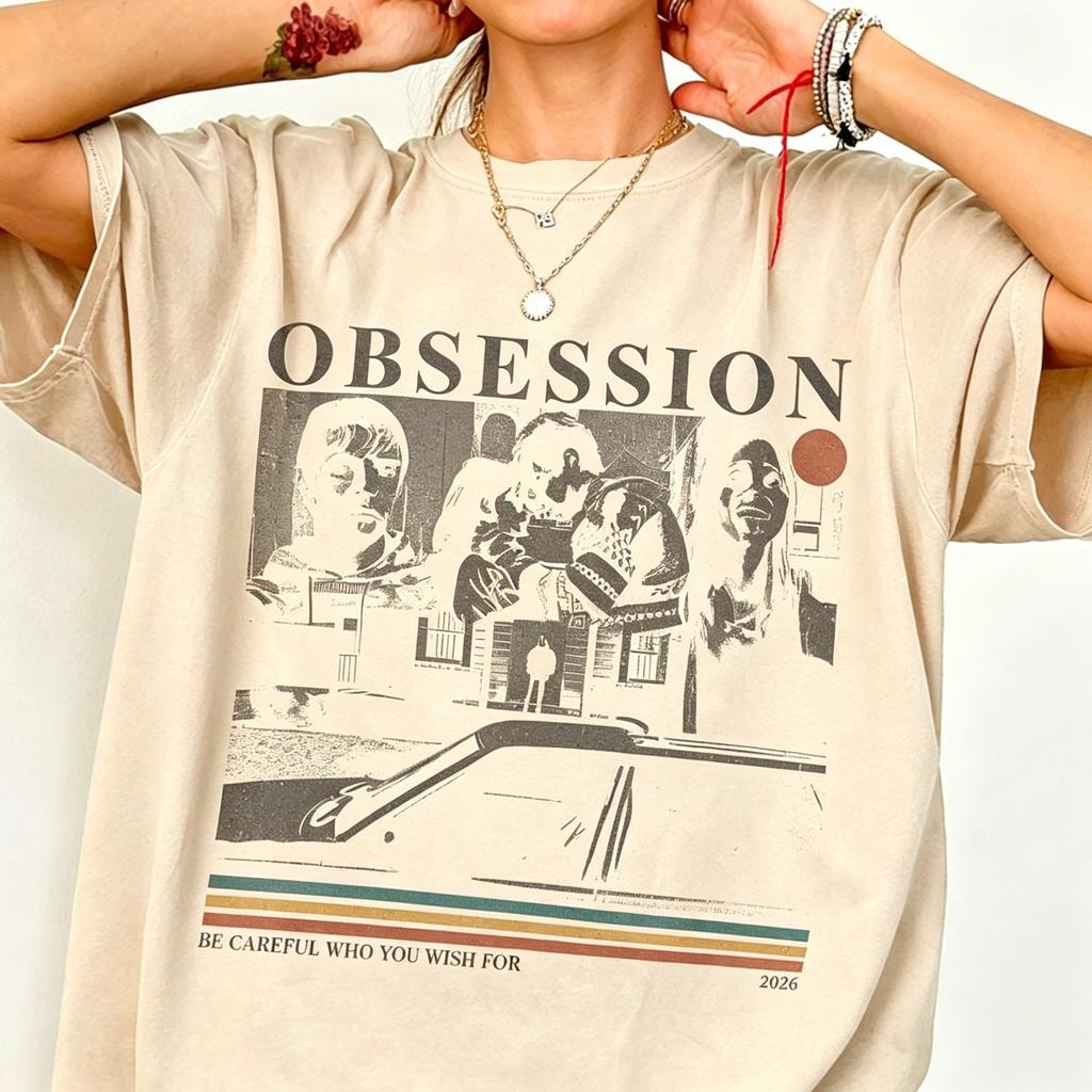 Obsession 2026 Horror Gotico Grafico Vintage Maglietta Estate Unisexs Unisexs Extra Large Ampia Girocollo Abbigliamento in Cotone Stile Y2k