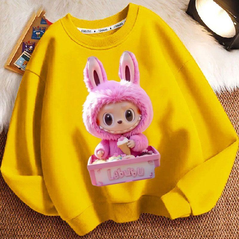 Round-neck Hoodies for Children, Long-sleeved Loose Hoodies for Boys and Girls in Spring and Autumn