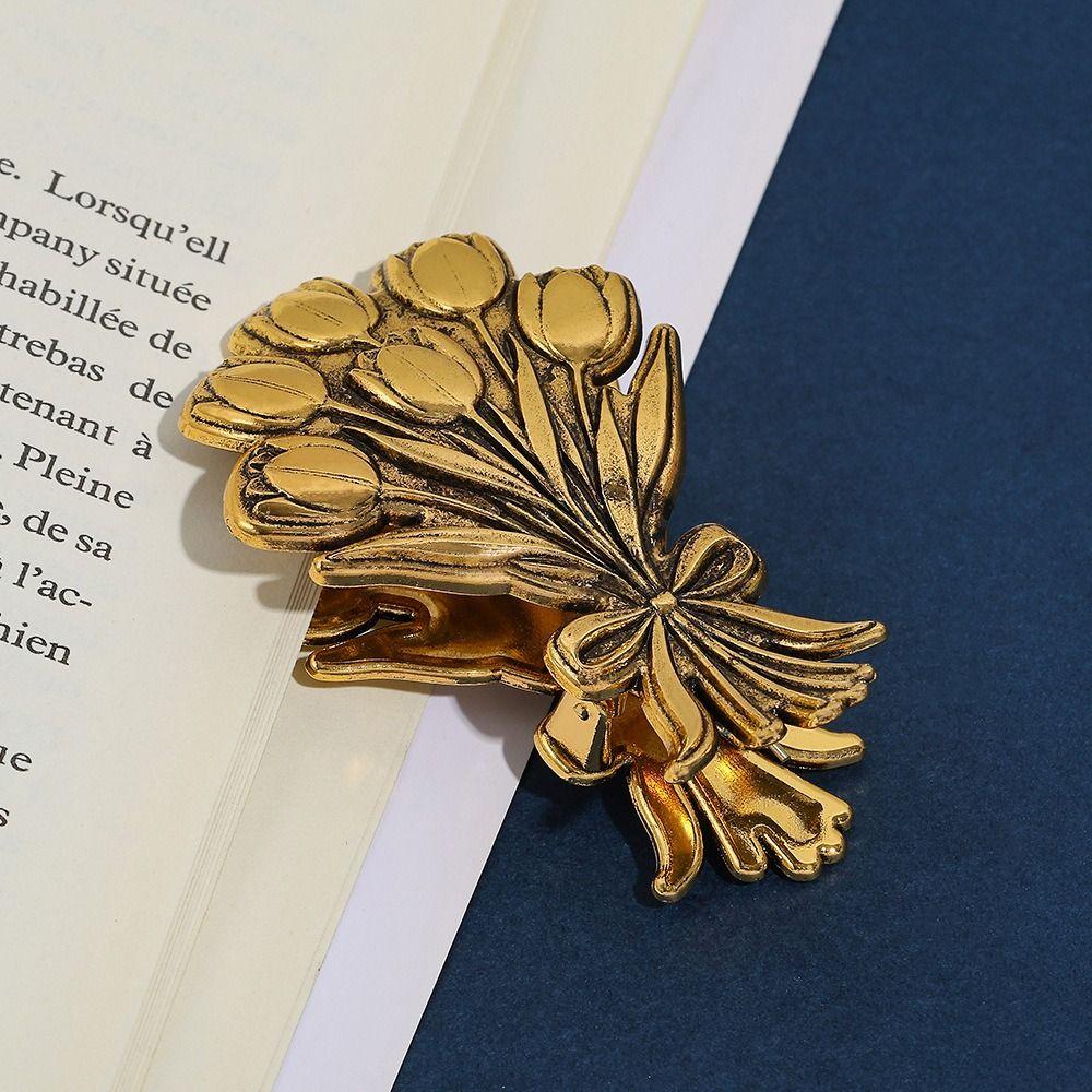 Antique Finish Bouquet Journal Clips Ginkgo Leave Document Organization Clips  Office