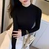 Autumn/winter Semi-turtleneck Pullover Knitted Women Sweater Casual Solid Color Slim Fit Bottoming Shirt Fashion Inner Office Lady Clothing
