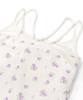 Pajama Set Waffle Flower Pattern Camisole Ruffle Shorts 3P Set Lavender [JE Morgan] &