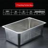Förtjockad Rektangulär Rostfri Stål Matavloppsskål