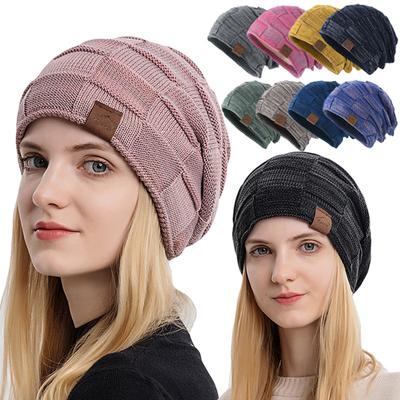 Winter Knitted Hat Couple Hooded Woolen Hat Ear  Warm Hat Men And Women Unisex