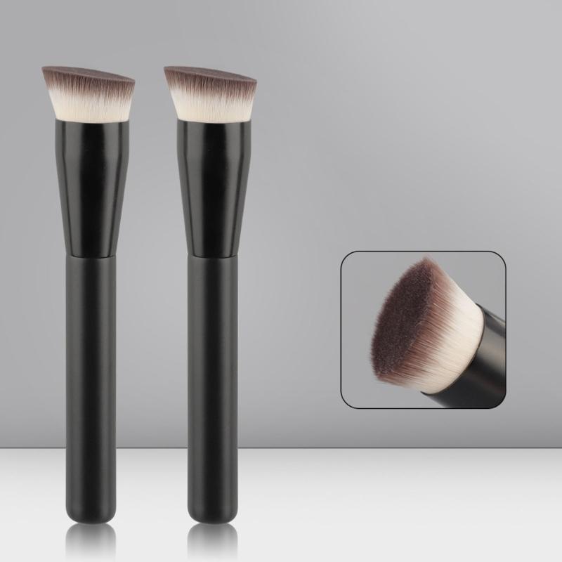 Schräger Make-up-Pinsel zum Konturieren und für Rouge Weiche Synthetikborsten Stabiler Griff aus Aluminiumlegierung Professionelles Kosmetikwerkzeug