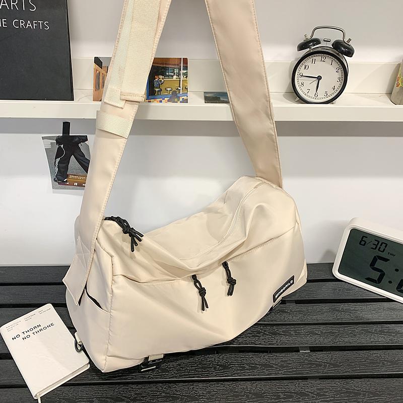 Large Capacity Duffel Bag Solid Color Short Distance Travel Bag Gym Bag Storage Bag