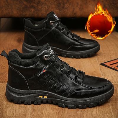 Winter Fashion Men's Sports Casual Shoes Plus Velvet Warm Shoes Outdoor Hiking Shoes Travel Shoes
