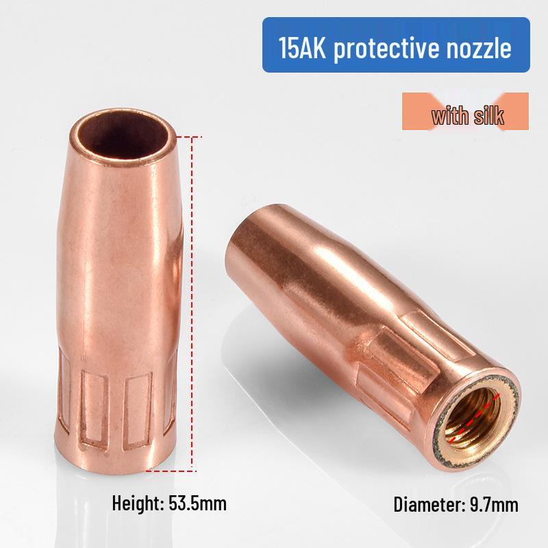 MIG Welding Protective Nozzle & Sleeve Set: 200A-500A Thickened Purple Copper for Gas Shielded Welding