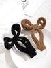 Autumn and winter flocked bow grab clip velvet shark clip women's hair clip hair clip black hair ornament