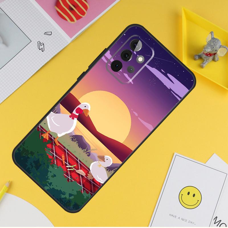 Cartoon Funny Goose Case For Samsung Galaxy A16 A26 A36 A56 A06 A55 A35 A15 A53 A32 A52 A33 A13 A14 A34 A54 A17