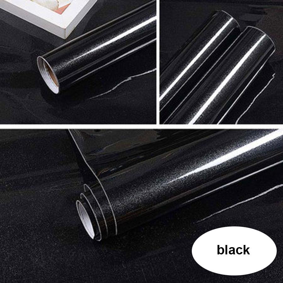 Pearlescent Solid Color Oil-proof PVC Wallpaper Self-adhesive Waterproof Renovation Sticker for Kitchen Furniture Table Cabinet