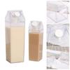 Square Plastic Milk Bottle Leak-Proof Rotating Seal Cap Bottle Coffee And Tea Bottle