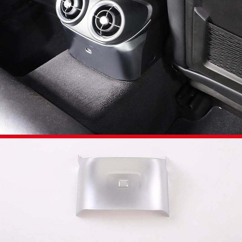 

ABS Carbon Fiber For Alfa Romeo Giulia 2017-2020 Car Rear Row Air Conditioning Vent Outlet Cover Trim Auto Interior Accessories