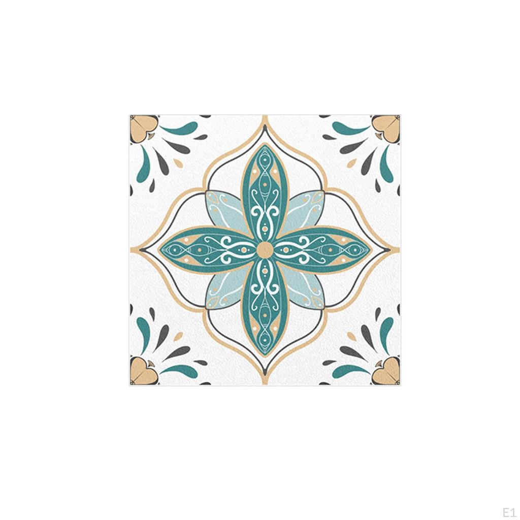 Square Vintage Flower Tile Stickers Home Wall Decor