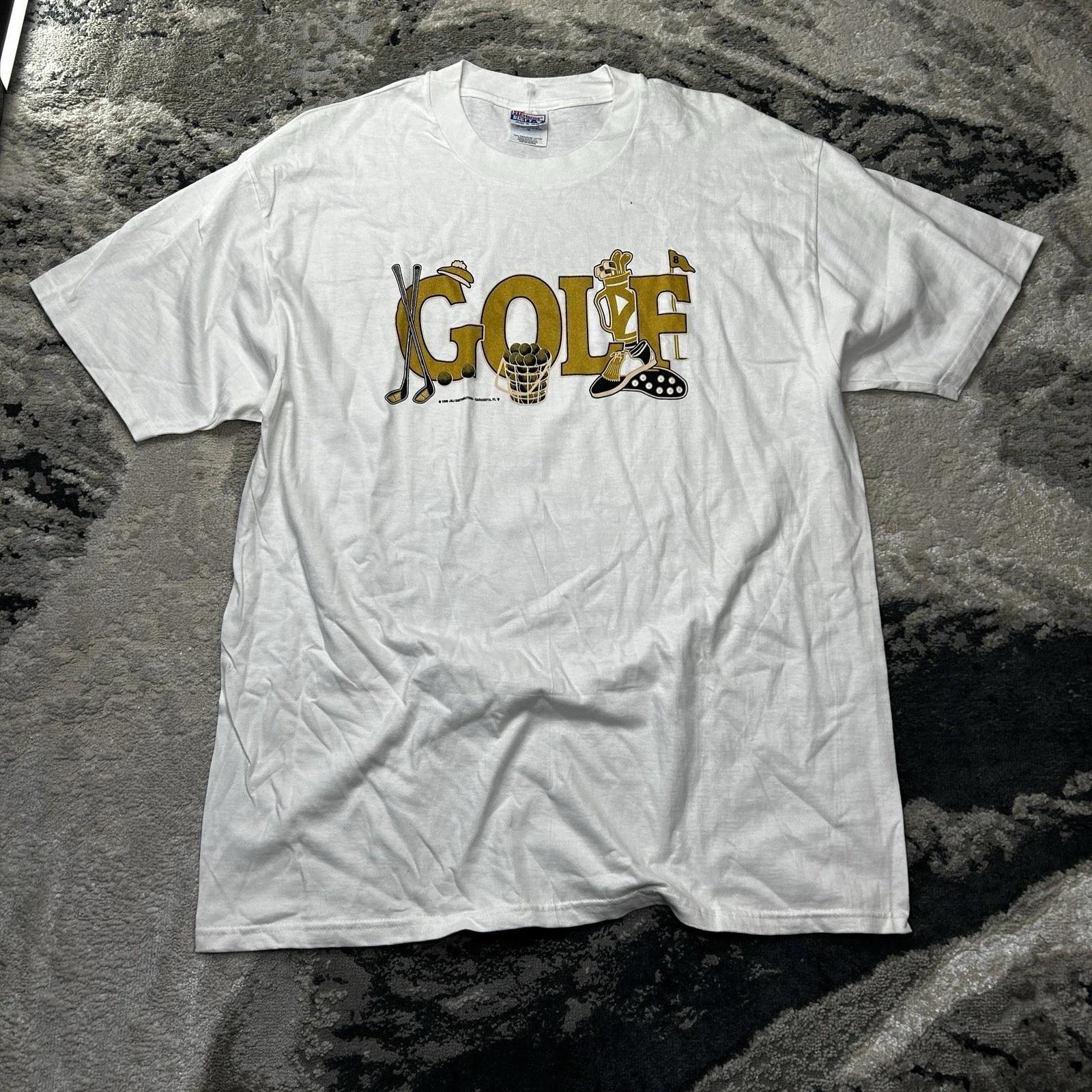 Vintage Golf 1996 Golfers Shirt Mens XL Funny Cartoon Graphic 90s Tee XL