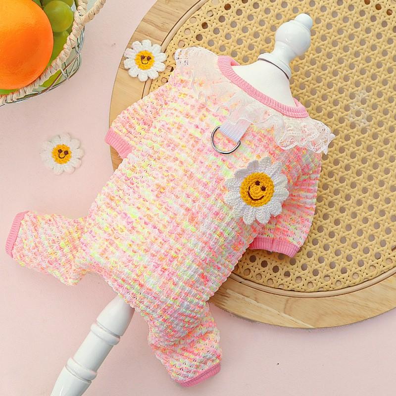 Pet Dog Cat 4-Legged Stretchable Breathable Cotton Teddy Bichon Small Breeds