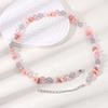 Sommer Dopamin Pink Muschel Perlen Halskette Halskette Damen Y2K Vielseitiger Schmuck Dopamin Muschel