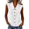 Women Elegant Commuter Sleeveless Button Cardigan Top, Fashion Blouse for Summer