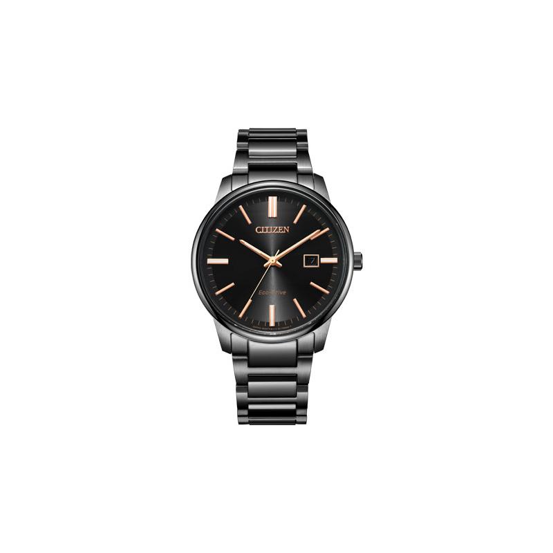

CITIZEN Eco-Drive Series Double-button Three-Discount Business Fashion Watch Solar Quartz Steel Strap Men s Watch Black Dial BM7527-89E чорний
