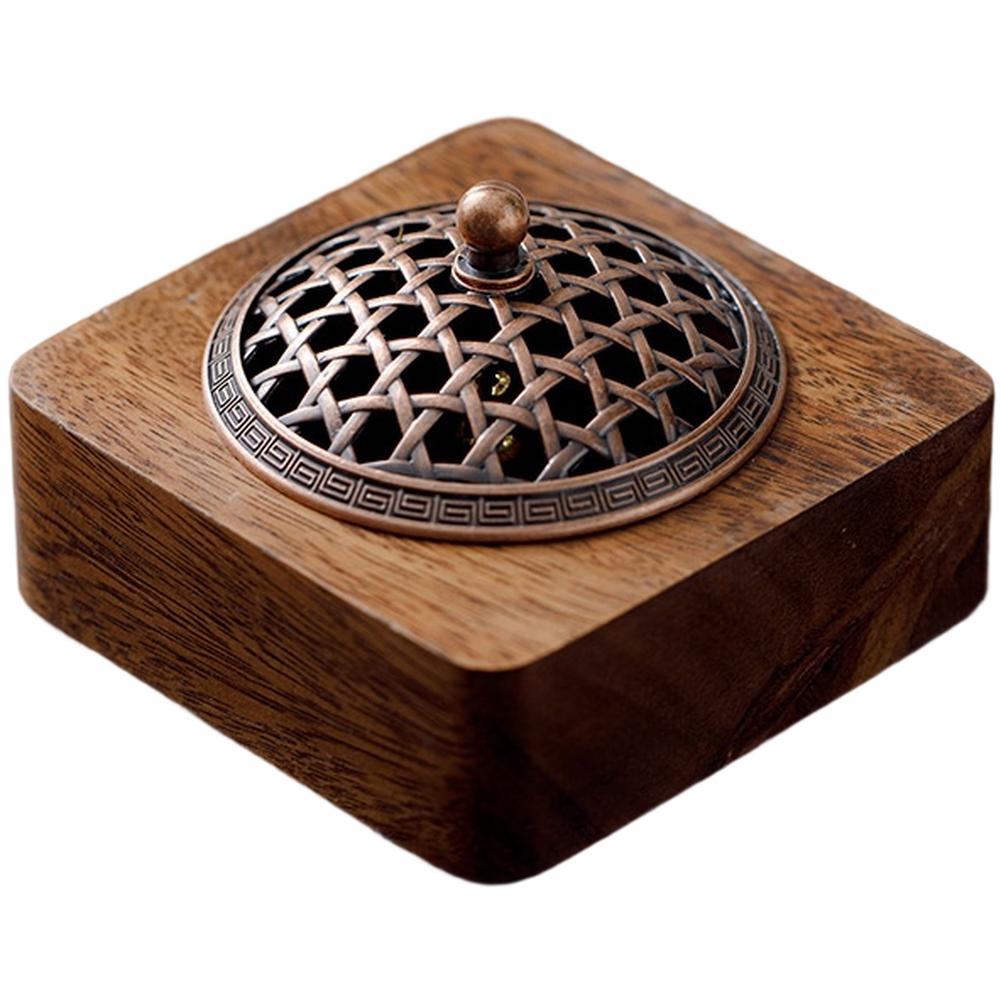 Clean Lines Walnut Incense Burner Zen Aroma Diffuser A
