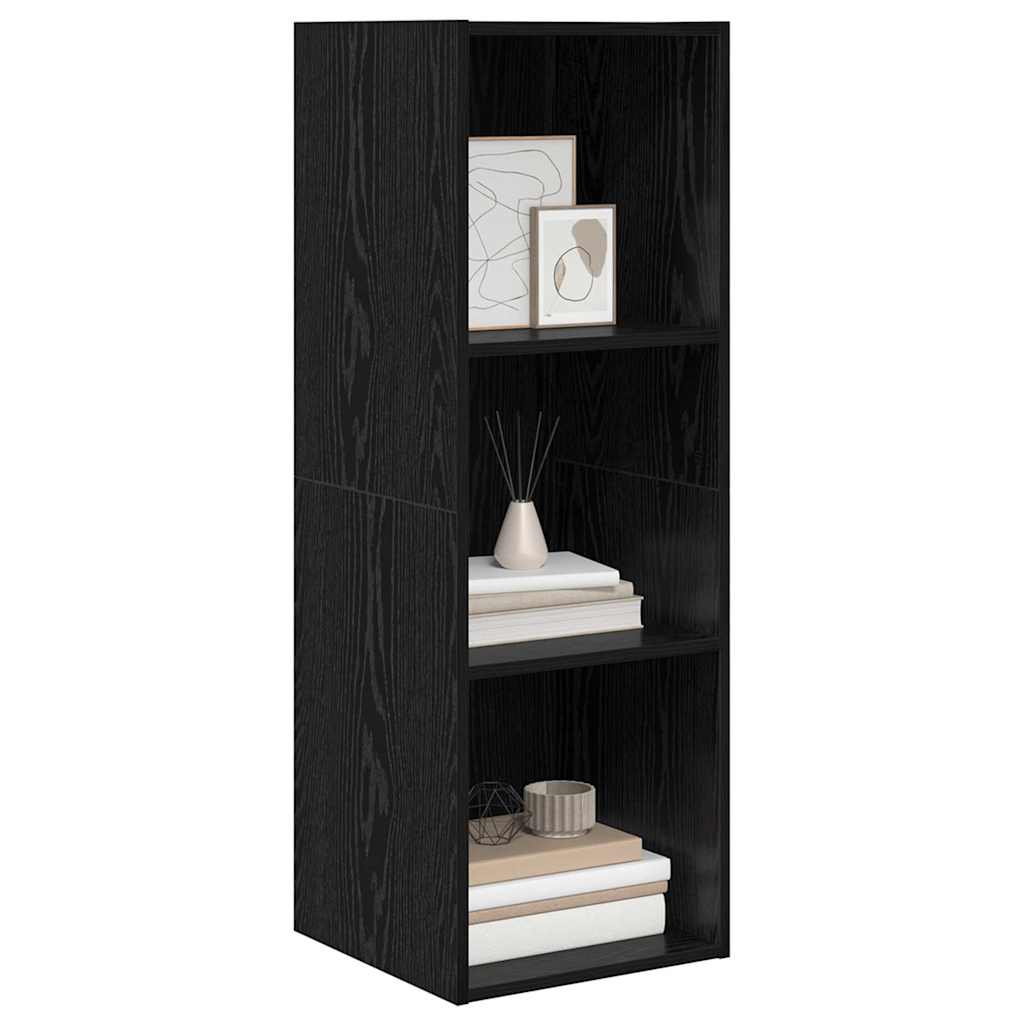 TV Cabinet Set Black Oak Effect 37 x 37 x 107 cm