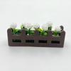 Miniatur Blumen Zaun Pflanzkasten Mini Hochbeet Figure Modell 1/12 Maßstab Puppenhaus Feengarten Dekoration Zubehör