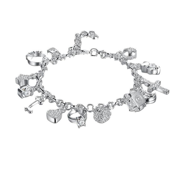 Europeisk og amerikansk mote Tretten anheng Multi-element armbånd