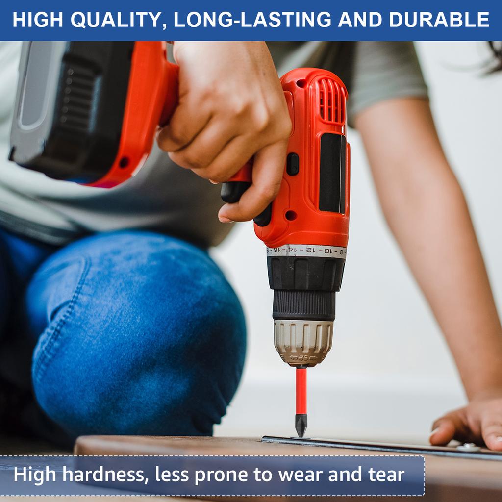 12 Pcs Magnetic Screwdriver Bits Non-slip Shockproof Phillips Impact Bits Hex Shank Alloy Steel Bits Suitable for Power Tools