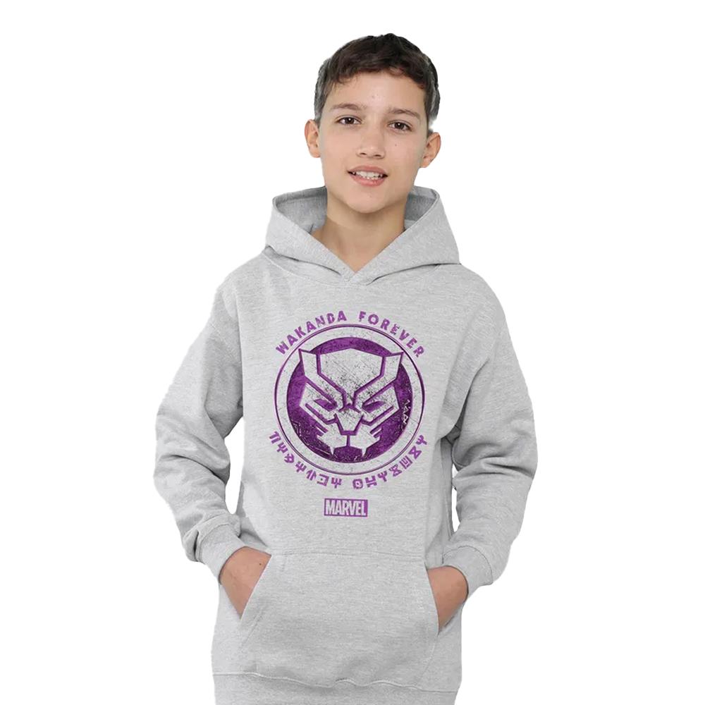 Black Panther Childrens/Kids Scratch Pull Over Hoodie