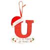 Wooden Eyecatching Customizable Letter Christmas Ornament For Festive Car Decor