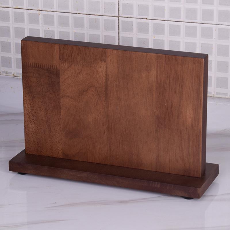 Solid Wood Magnetic Knife Block & Tool Holder for Kitchen