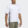 adidas T Shirts Men's White Crew Neck Moderate Straight Fit GC9948