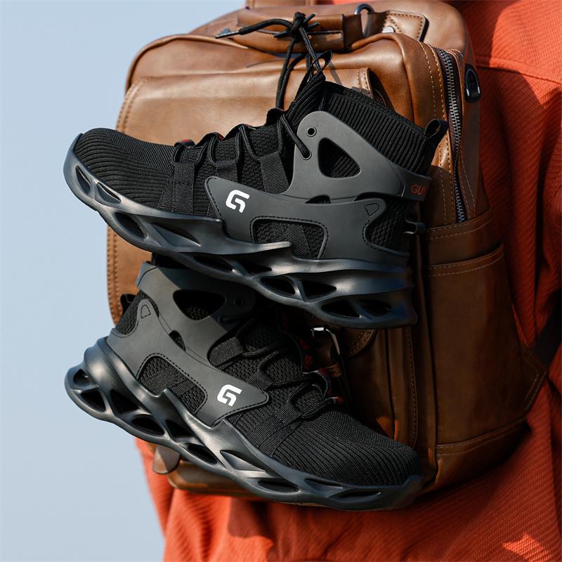 Steel Toe Ankle Safety Boots For Men Male Anti-smashing Indestructible Working Boots Shoes Safety Sneakers Footwear