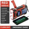 10000mAh Multifunction Radio Solar Powered Hand Crank USB Charging FM AM NOAA Weather Radio Emergency LED Flashlight Power Bank