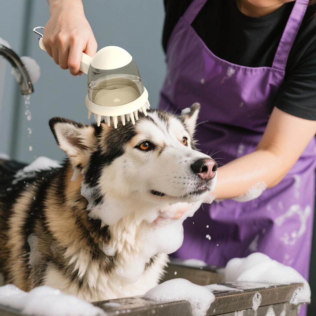 Pet Bath Brush For Dogs And Cats Shower Massage Brush, Stripping Comb And Lathering Tool -frizz Grooming Brush For Baths