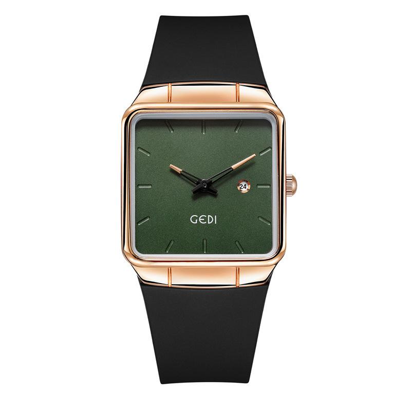 Eenvoudig En Waardevol Siliconen Horloge Grote Wijzerplaat Kalender High-End Dameshorloge Mode Waterdicht Quartz Horloge