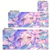 XXL Pastel Pink Anime Girl Mouse Pad Aesthetic Kawaii Mousepad Desk Mat Breathable Fabric Non Slip Rubber Base Desktop Mausepad