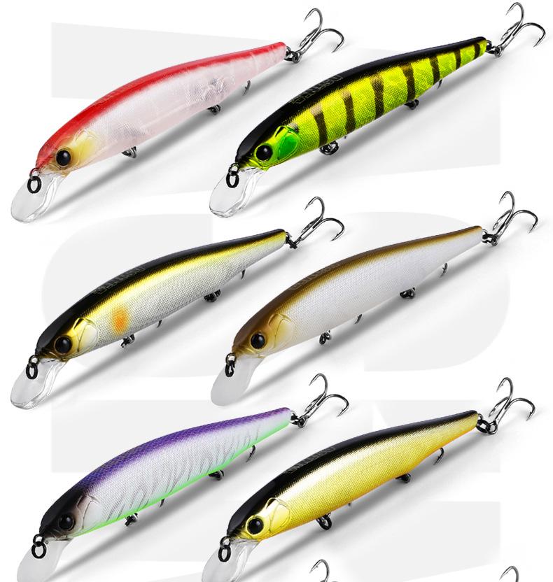 Green Ball 111mm, 15g Long-Cast Sinking Minnow: Rattling Hard Bait for Bass, Pike, Perch - Free Shipping