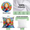 Angel Wings Heart-Shaped Pillowcase Printed Polyester 40/45/50cm Throw Pillowcover Decorative Sofa Cushion Pillowslip Home Decor