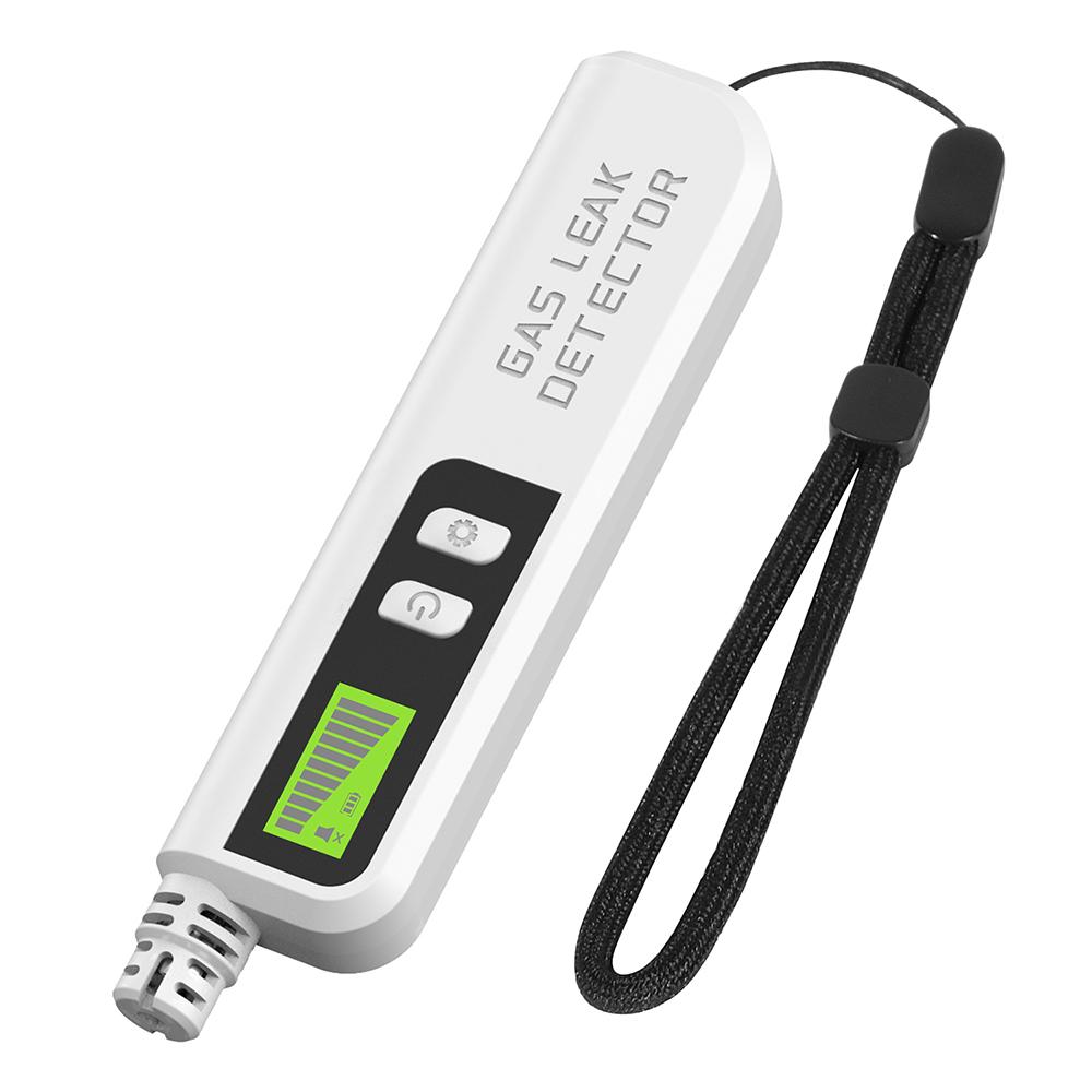 

Portable Natural Gas Leak Detector Combustible Gas Detector Methane Liquefied Gas Leak Detector with Audible Visual Alarm белый