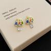 Fun And Colorful Palette Stud Earrings Women'S Niche Personality Design Earrings Fashion Casual Commuter Earrings