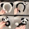 Plüsch-Panda-Form Haarspange/Haargummi/Stirnband Weihnachten Karneval Haargummi für Damen Teenager beim Fotografieren Rutschfest