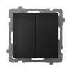 Ospel AS Black - Single-pole Switch ŁP-1G//33